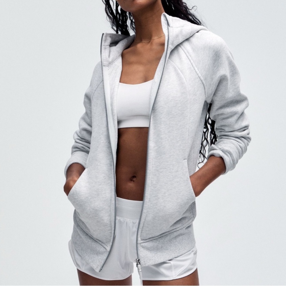 Lululemon Full-Zip Scuba Hoodie Sweatshirt in Heathered Core Ultra Light Grey